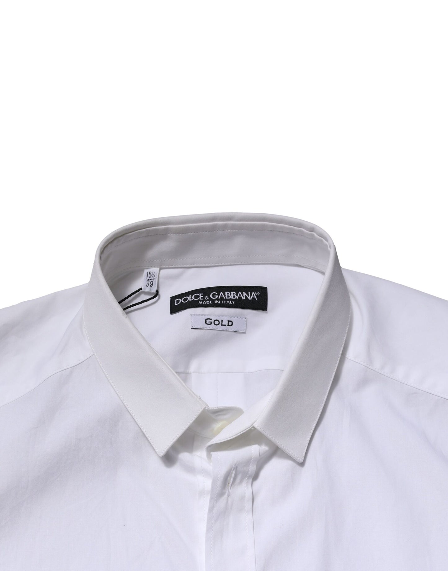 Dolce & Gabbana White GOLD Long Sleeves Dress Formal Shirt by Dolce & Gabbana