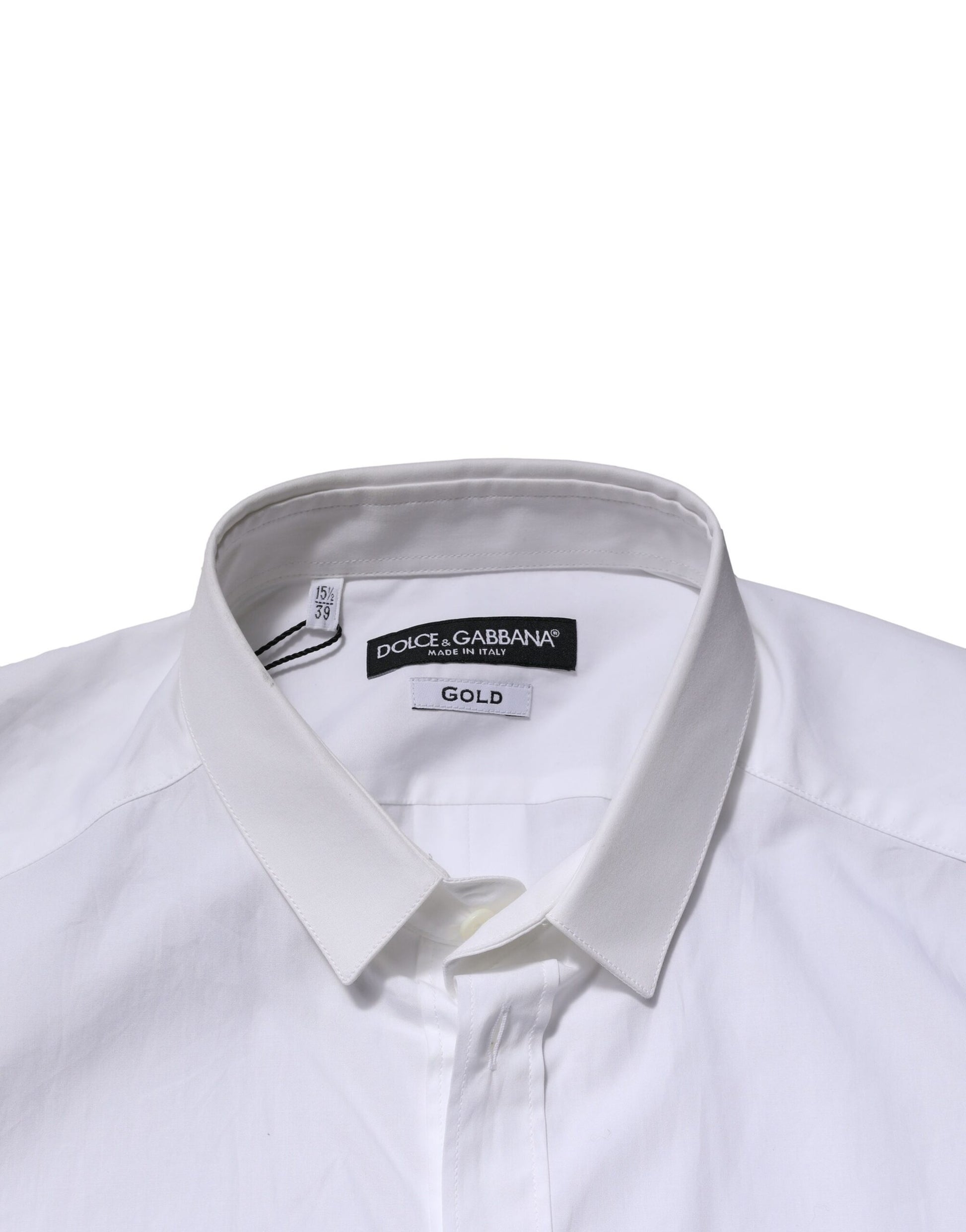 Dolce & Gabbana White GOLD Long Sleeves Dress Formal Shirt by Dolce & Gabbana