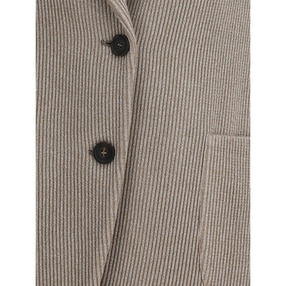 Brunello Cucinelli Ribbed design lurex Jacket