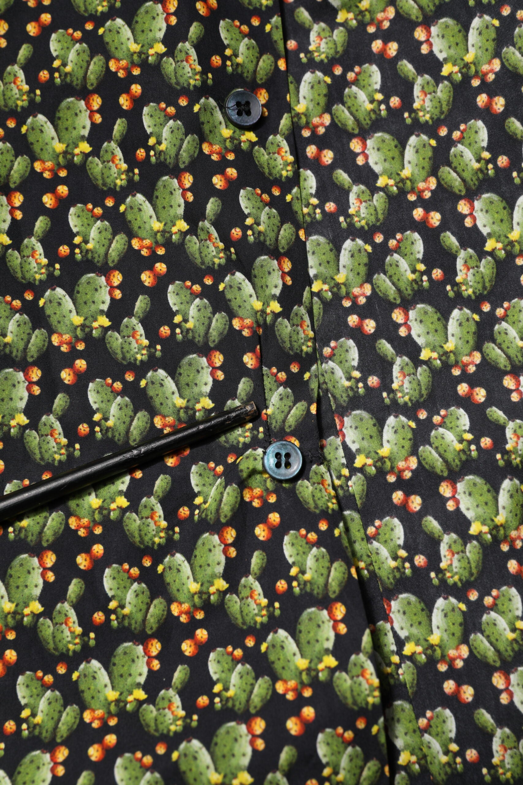 Dolce & Gabbana Multicolor Cotton Cactus GOLD Men Formal Shirt by Dolce & Gabbana