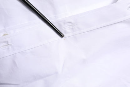 Dolce & Gabbana White Cotton GOLD Long Sleeves Formal Shirt by Dolce & Gabbana