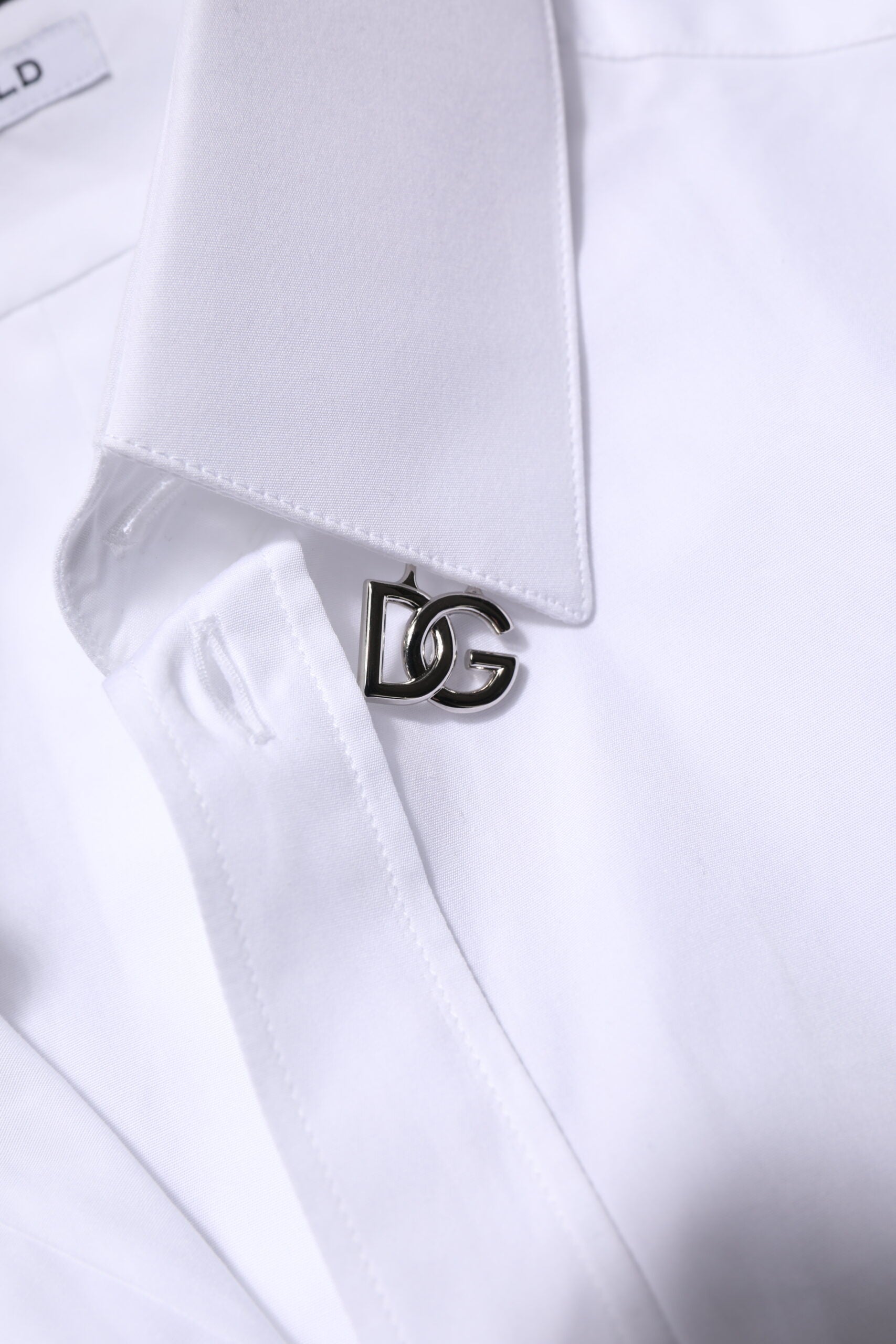 Dolce & Gabbana White Cotton GOLD Long Sleeves Formal Shirt by Dolce & Gabbana