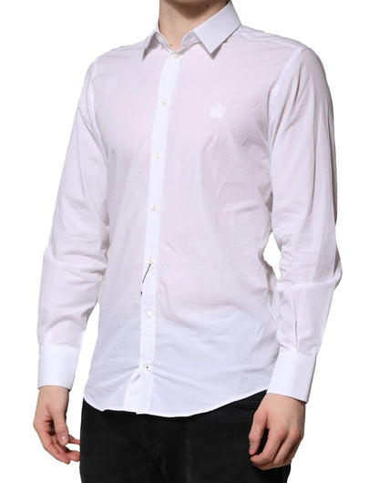 Dolce & Gabbana White MARTINI Long Sleeves Men Formal Shirt by Dolce & Gabbana