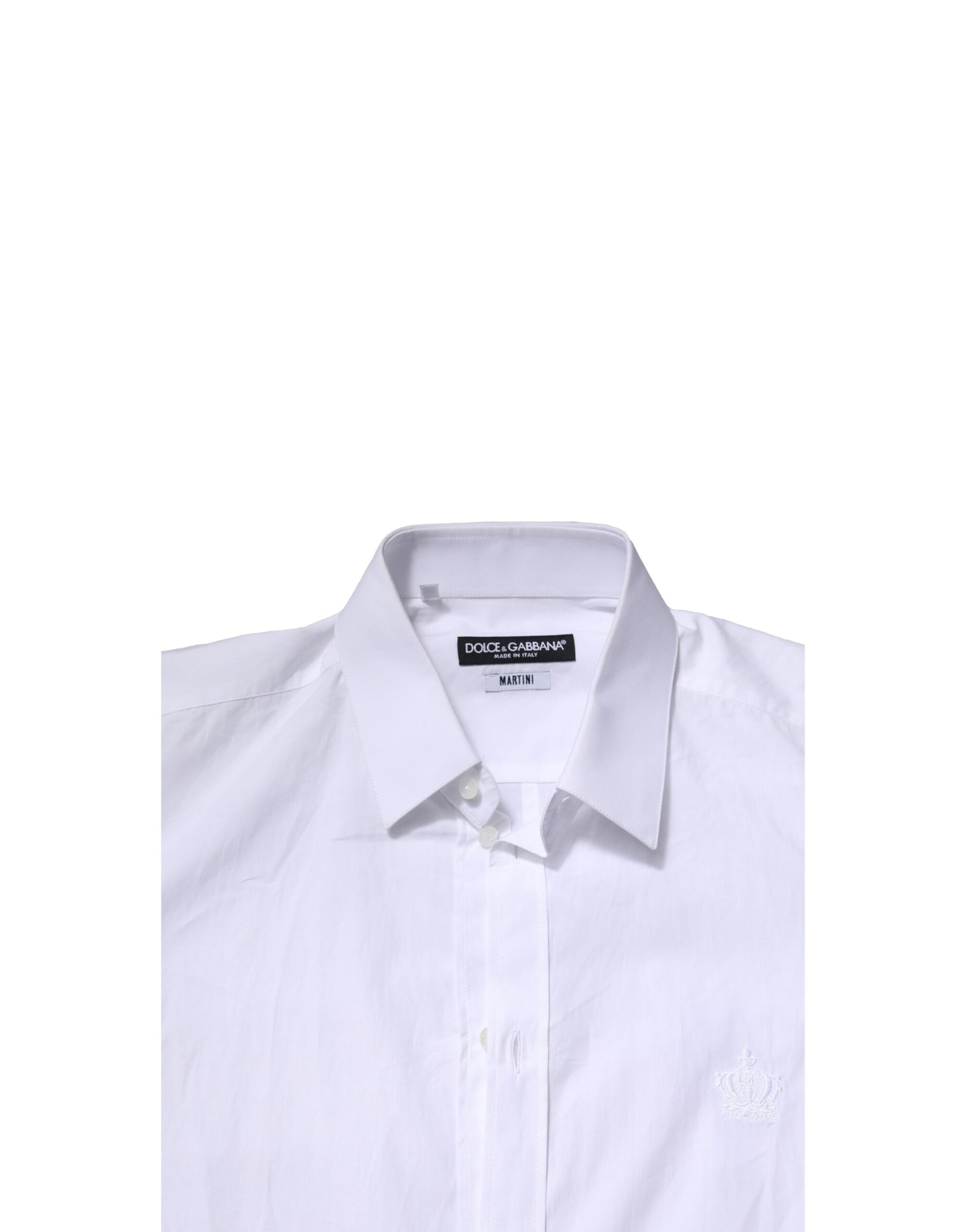 Dolce & Gabbana White MARTINI Long Sleeves Men Formal Shirt by Dolce & Gabbana