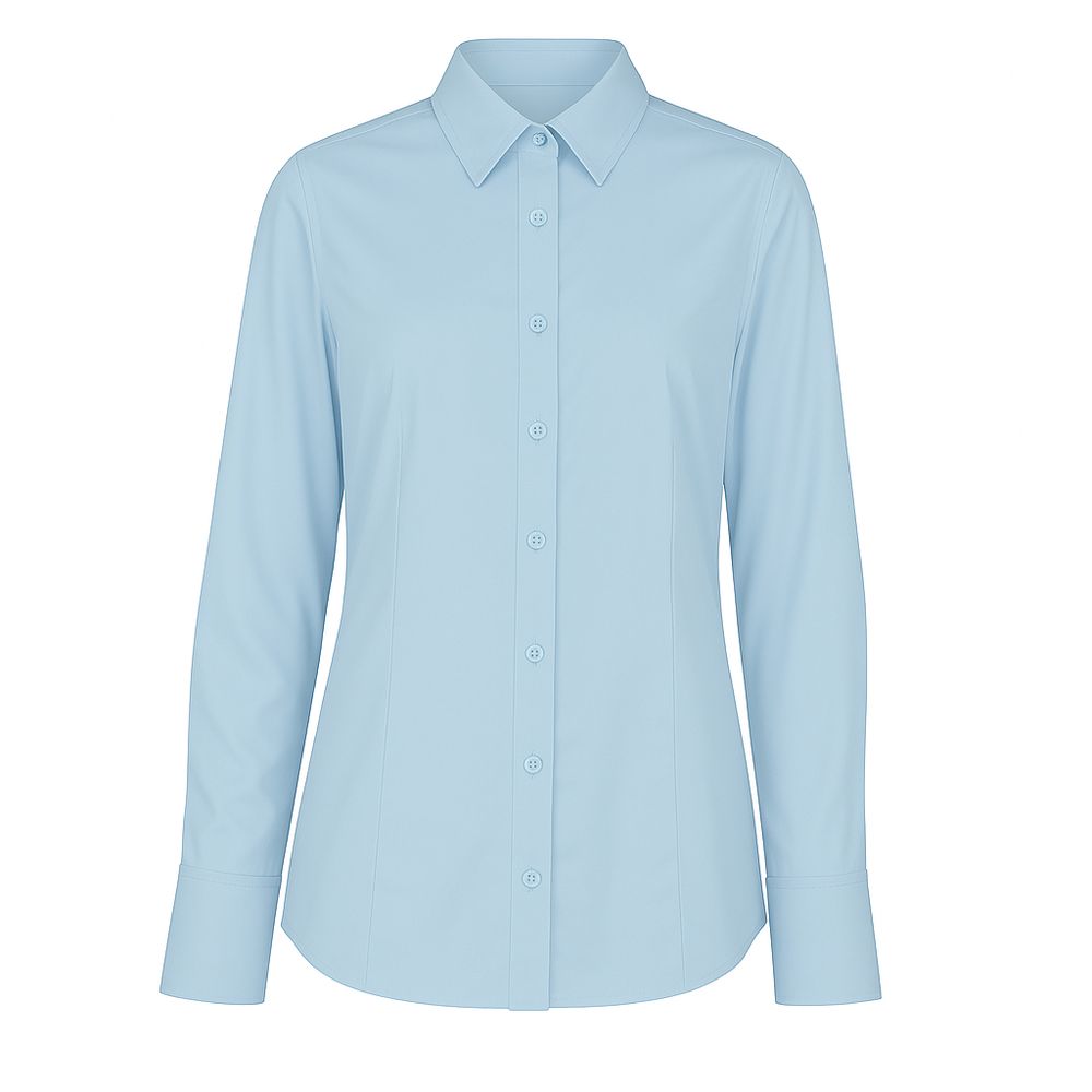 Chemise en coton bleu fabriquée en Italie