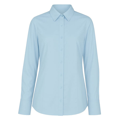 Chemise en coton bleu fabriquée en Italie