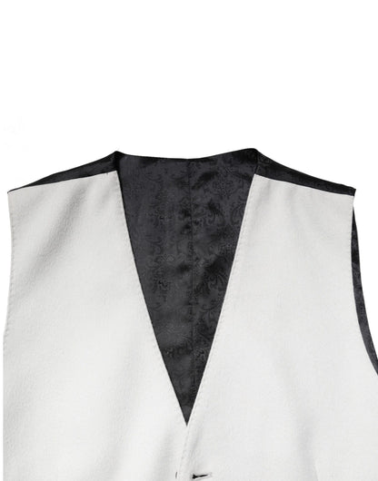 Gilet habillé en laine grise Dolce &amp; Gabbana pour homme