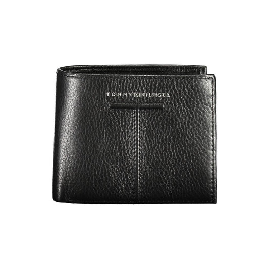 Portefeuille homme en cuir noir Tommy Hilfiger