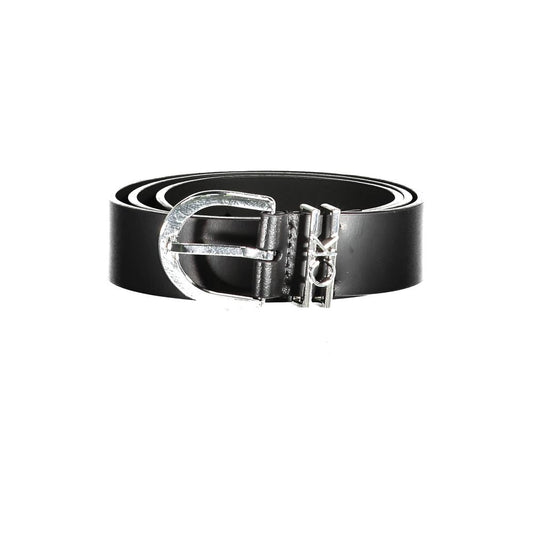Ceinture en cuir noir Calvin Klein pour femme
