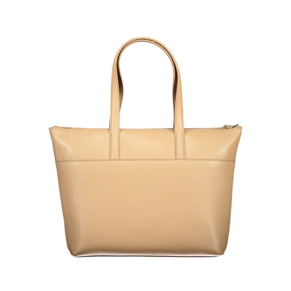 Sac à main femme Calvin Klein en polyester beige