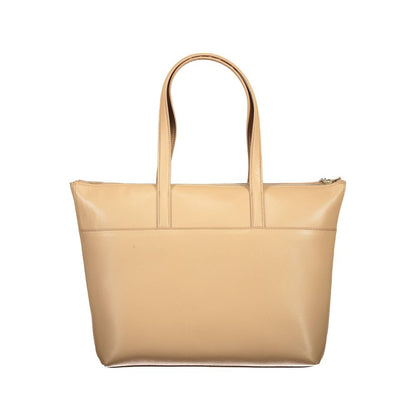 Sac à main femme Calvin Klein en polyester beige