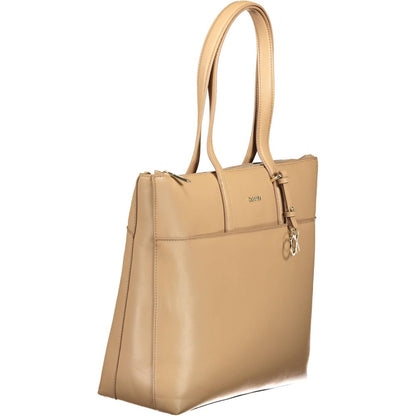 Sac à main femme Calvin Klein en polyester beige