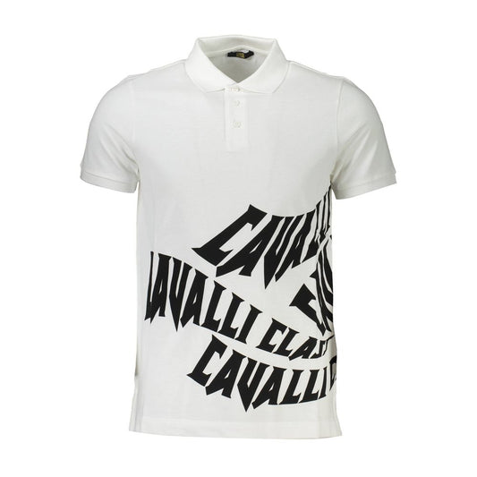 Polo Cavalli Class en coton blanc pour homme