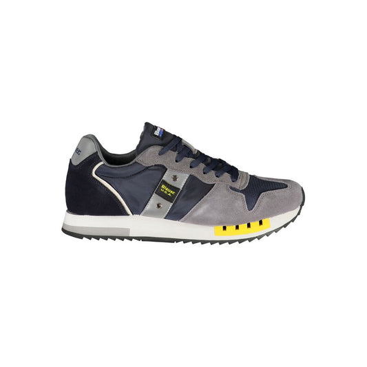 Blauer Elevate Your Step: Blue Contrast Lace-Up Sneakers by Blauer