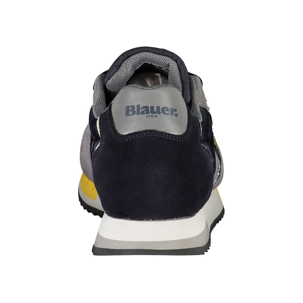 Blauer Elevate Your Step: Blue Contrast Lace-Up Sneakers by Blauer