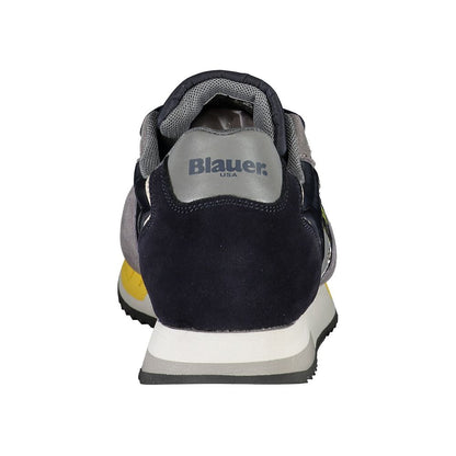Blauer Elevate Your Step: Blue Contrast Lace-Up Sneakers by Blauer