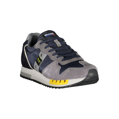 Blauer Elevate Your Step: Blue Contrast Lace-Up Sneakers by Blauer