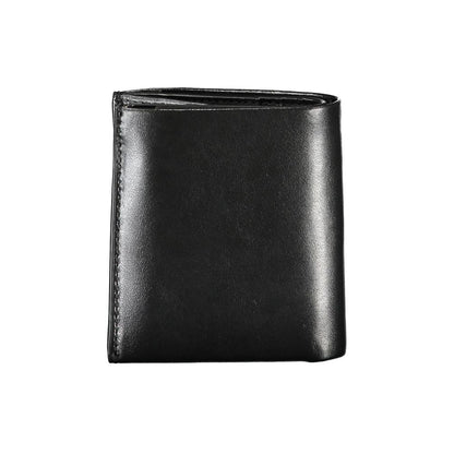 Portefeuille RFID élégant en cuir noir Calvin Klein