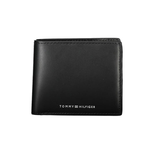 Portefeuille homme en cuir noir Tommy Hilfiger