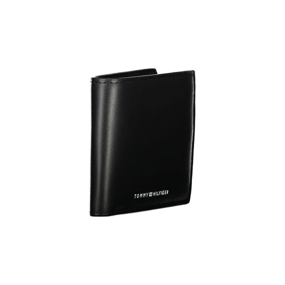 Portefeuille homme en cuir noir Tommy Hilfiger