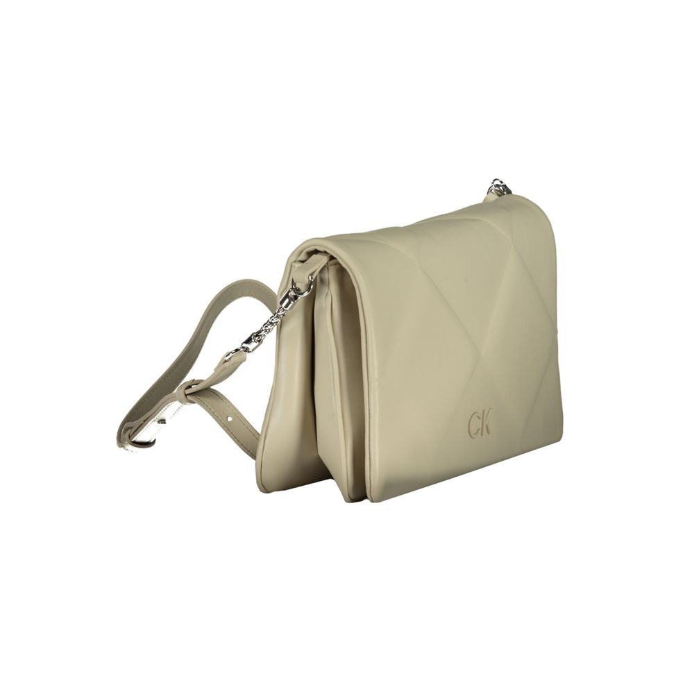 Calvin Klein Beige Cotton Handbag by Calvin Klein