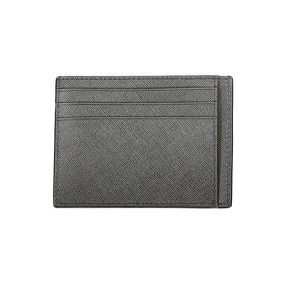Portefeuille en cuir noir Calvin Klein