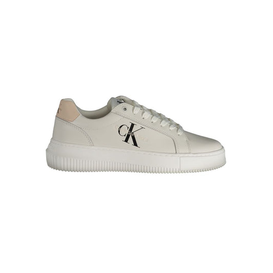 Calvin Klein White Polyester Sneaker by Calvin Klein