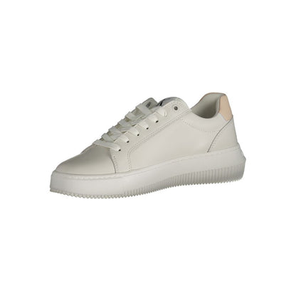 Calvin Klein White Polyester Sneaker by Calvin Klein