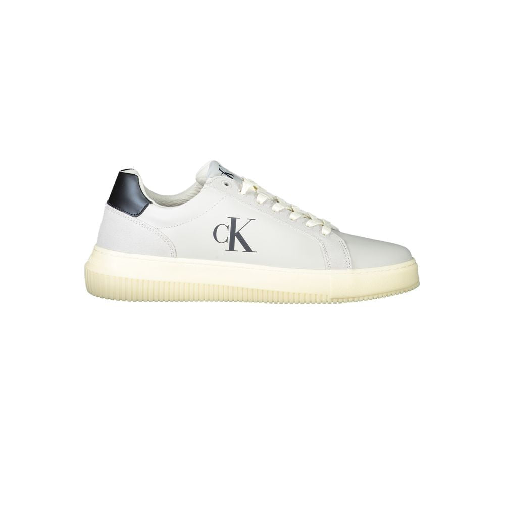 Calvin Klein Brown Leather Men Sneaker by Calvin Klein