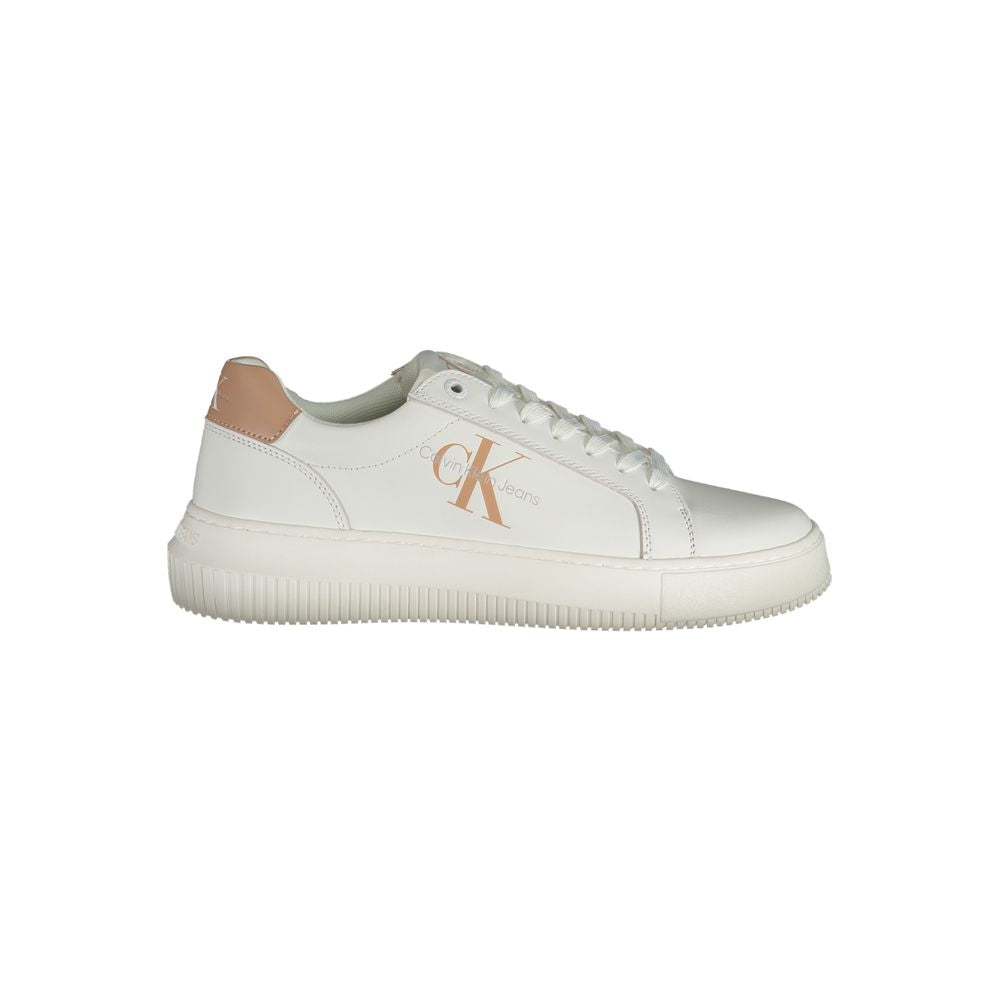 Calvin Klein White Leather Women Sneaker by Calvin Klein