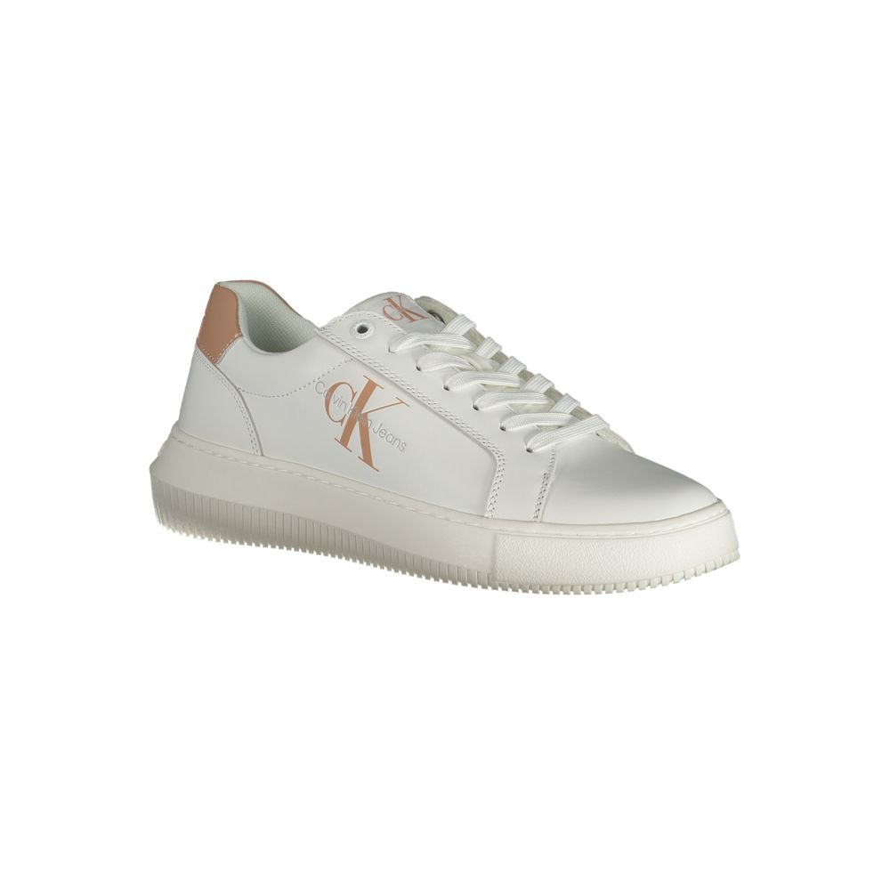 Calvin Klein White Leather Women Sneaker by Calvin Klein