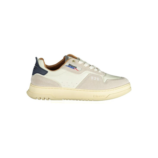 Blauer White Polyethylene Men Sneaker by Blauer