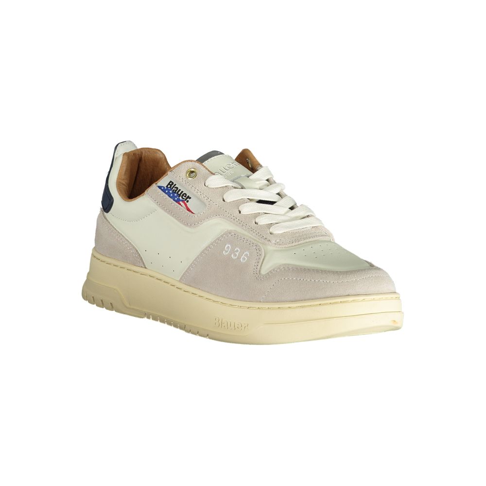 Blauer White Polyethylene Men Sneaker by Blauer