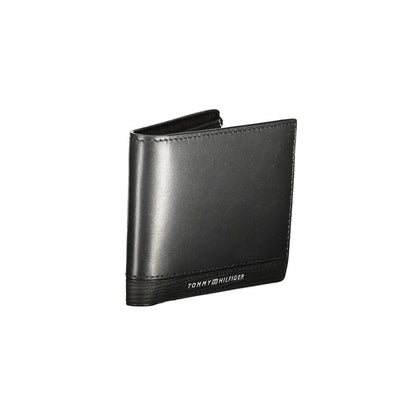 Portefeuille homme en cuir noir Tommy Hilfiger
