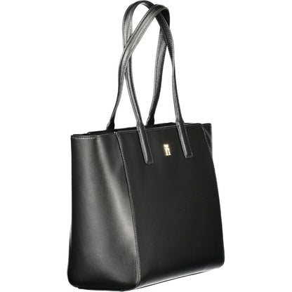 Sac à main Tommy Hilfiger noir en polyester recyclé pour femme