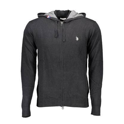U.S. POLO ASSN. Black Cotton Mens Cardigan by U.S. POLO ASSN.