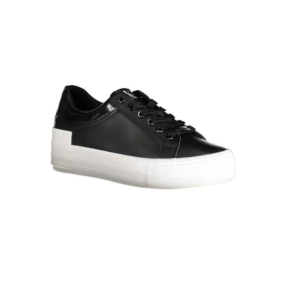 Calvin Klein Polyester Sneaker Black With Logo Accents