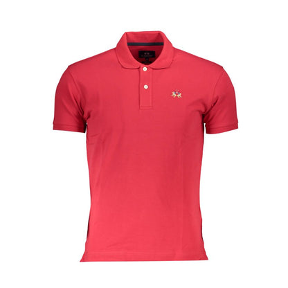 Polo homme en coton rouge La Martina