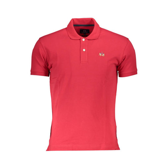 Polo homme en coton rouge La Martina