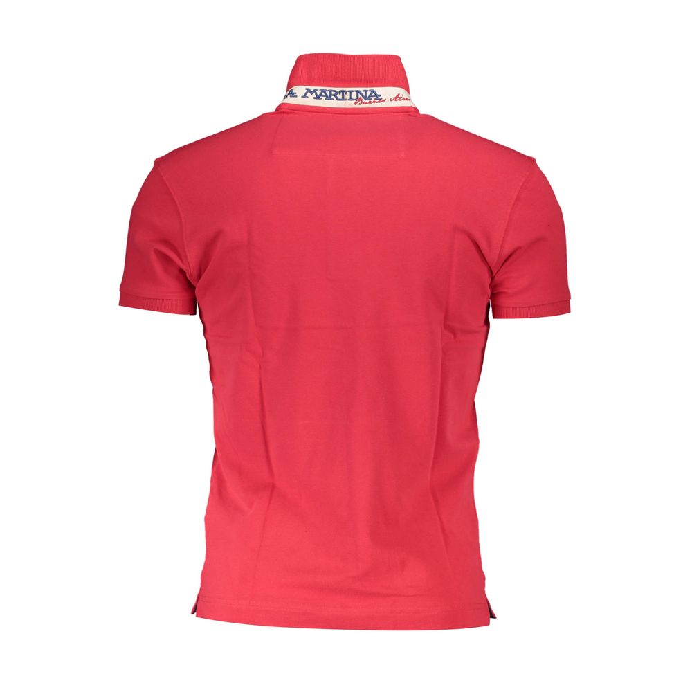 Polo homme en coton rouge La Martina