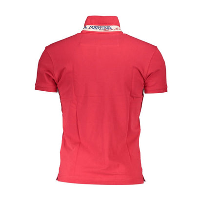 Polo homme en coton rouge La Martina