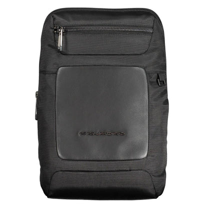 Sac bandoulière homme Piquadro en polyéthylène recyclé noir