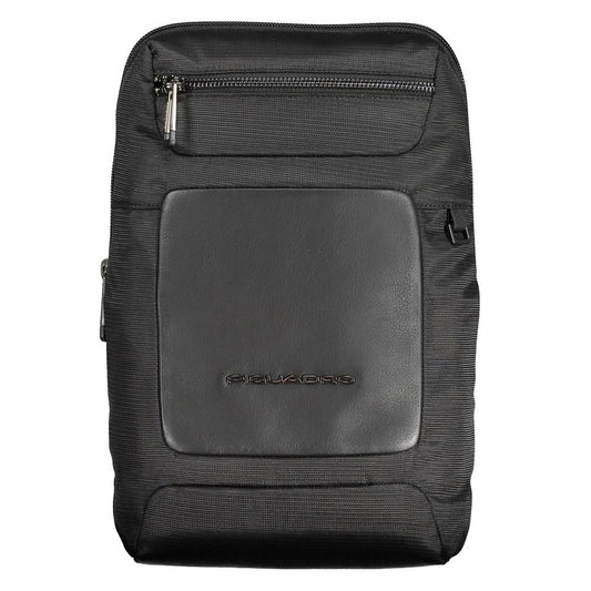 Sac bandoulière homme Piquadro en polyéthylène recyclé noir
