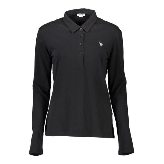 Polo noir en coton pour femme U.S. POLO ASSN.