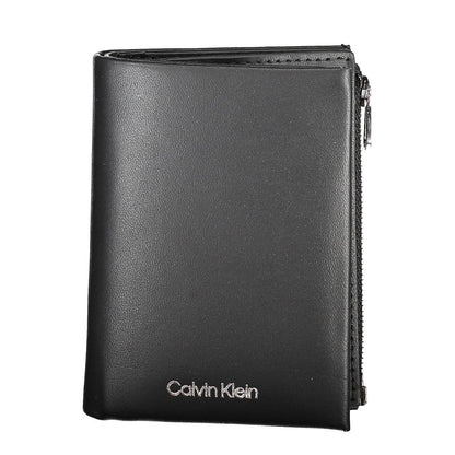 Portefeuille homme en cuir noir Calvin Klein