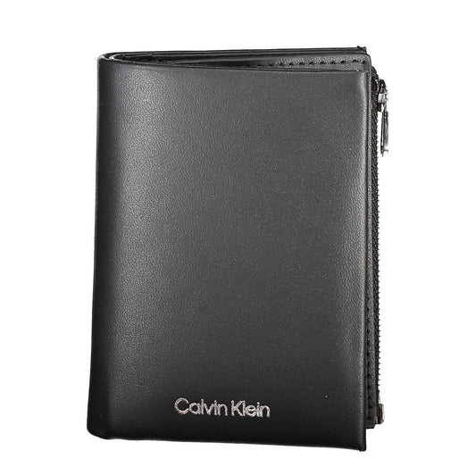 Portefeuille homme en cuir noir Calvin Klein