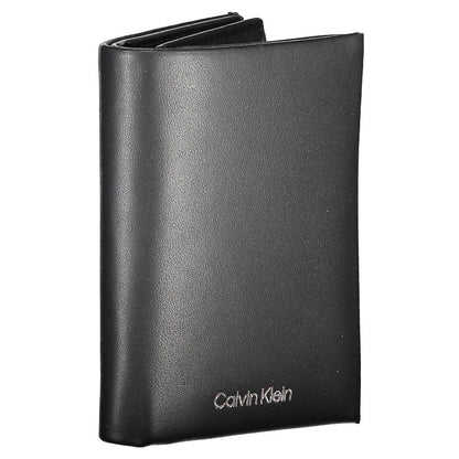 Portefeuille homme en cuir noir Calvin Klein