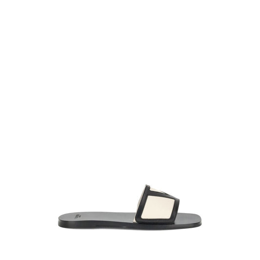 Valentino Garavani Viva Superstar Sandals Leer Zwart