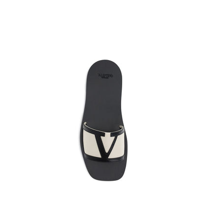 Valentino Garavani Viva Superstar Sandals Leer Zwart