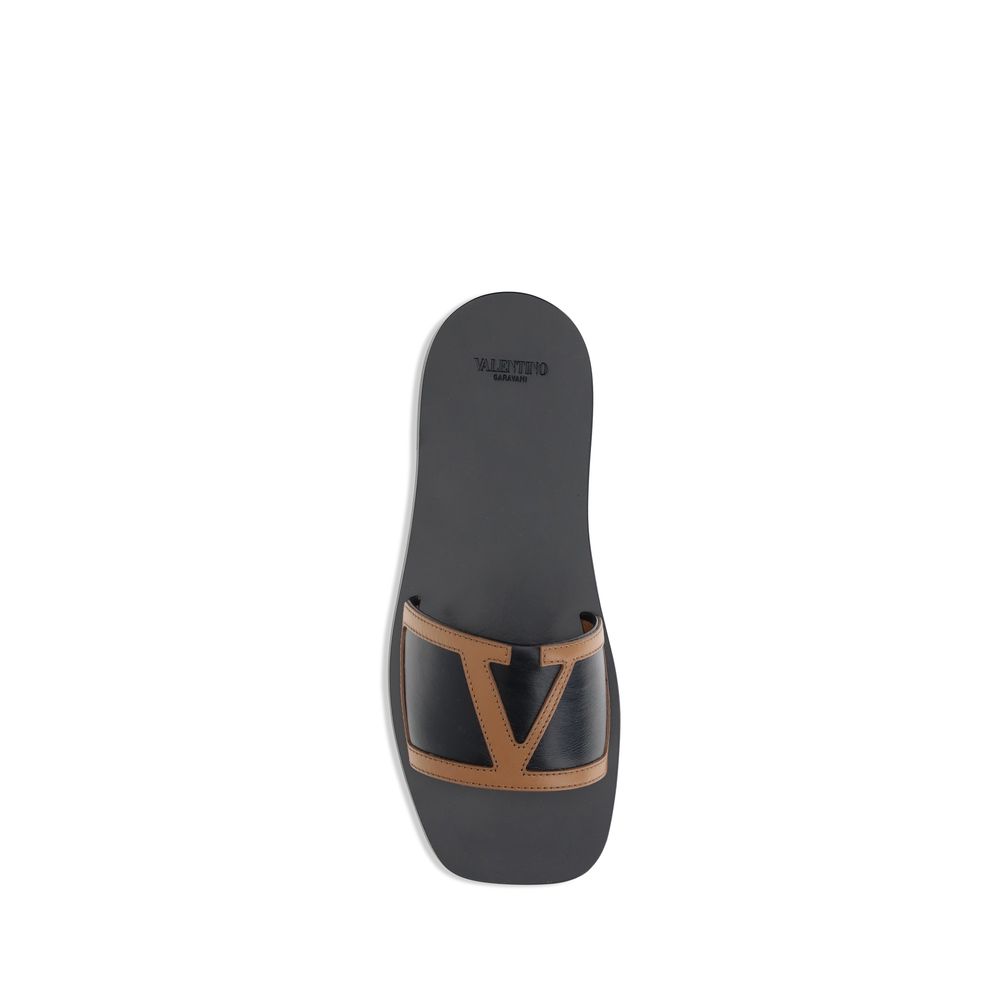 Valentino Garavani Viva Superstar Leren Sandalen - Zwart